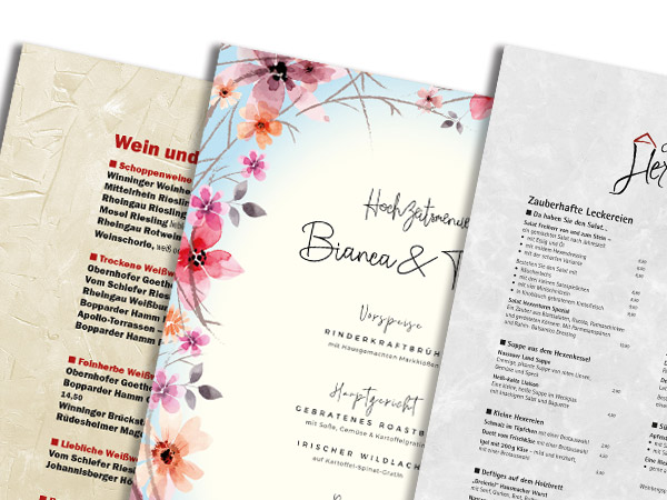 Papier für Speisekarten, Hochzeitskarten, Hochzeitsmenüs und mehr bei paperandpicture.de